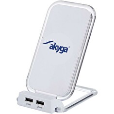 Akyga Bezdrátová nabíječkaQI AK-QI-03 5V max 1.5A 2x USB 2.0 Quick Charge