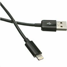 C-TECH Kabel USB 2.0 Lightning (IP5 a vyšší) nabíjecí a synchronizační kabel, 1m, černý