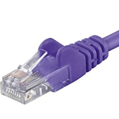 PremiumCord Patch kabel Cat6 UTP, délka 0.5m, fialová