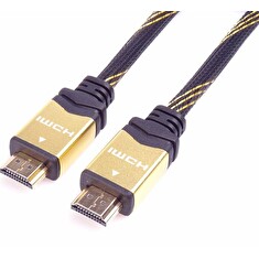 PremiumCord designový HDMI 2.0 kabel, zlacené konektory, 1m