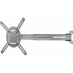 NEDIS nástěnný držák pro projektor/ Full motion/ nosnost 10 kg/ otáčení 360°/ 4 ramena/ ocel/ šedý