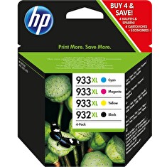 HP 932 Black / 933 CMY Original Ink Cartridge 4-Pack (400 / 330 / 330 / 330 pages)