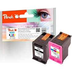 PEACH kompatibilní cartridge HP F6U66AE, F6U65AE, No 302 MultiPack, black, color