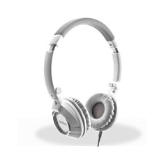 CRONO headset HM-54W Plus/ drátová sluchátka + mikrofon/ jack 3,5 mm/ 90 dB/ bílá-šedá