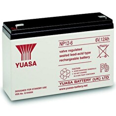 YUASA NP12-6 (6V; 12Ah; faston F2-6,3mm; životnost 5let)