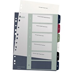 LEITZ Rejstříky Style - popisovatelné na PC, A4+ MAXI 1-6