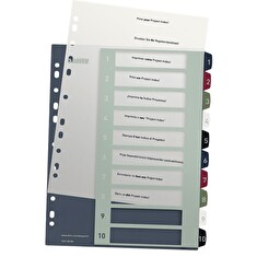 LEITZ Rejstříky Style - popisovatelné na PC, A4+ MAXI 1-10