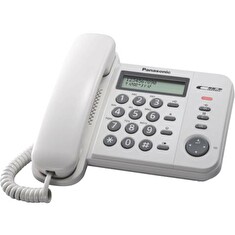 Panasonic KX-TS560FXW - jednolinkový telefon, bílý