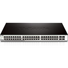 D-Link DGS-1210-52 L2/L3 Smart+ switch, 48x GbE, 4x RJ45/SFP, fanless