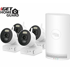 iGET HOMEGUARD HGDVK83304 - CCTV kamerový systém 3K DVR 8CH + 4x kamera s LED a zvukem