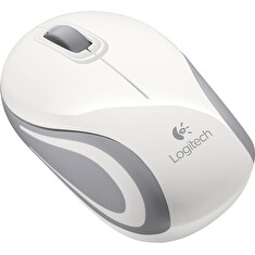 Logitech myš Wireless Mini Mouse M187 white, nano přijímač
