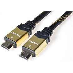 PremiumCord GOLD 4K HDMI High Speed + Ethernet kabel, zlacené konektory, 1,5m