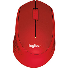 Logitech Počítačová myš M330 Silent Plus, červená