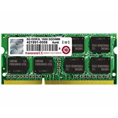 Transcend - DDR3L - modul - 8 GB - SO-DIMM 204-pin - 1600 MHz / PC3L-12800 - CL11 - 1.35 V - bez vyrovnávací paměti - bez ECC - pro Dell Latitude 3460; HP EliteBook 840 G1, 840 G2; Lenovo ThinkPad L540; T440; W540