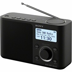 SONY XDR-S61DB Přenosné FM/DAB rádio, černé, víceřádkový bíle podsvícený display. 5 paměťových tlačítek