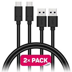 CONNECT IT Wirez USB-C (Type C) - USB, černý, 1 m (2 ks v balení)