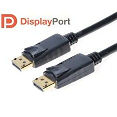 PremiumCord DisplayPort 1.3/1.4 přípojný kabel M/M, zlacené konektory, 2m