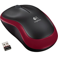 LOGITECH myš M185/ Bezdrátová/ Optická/ 1000dpi/ USB přijímač/ červená