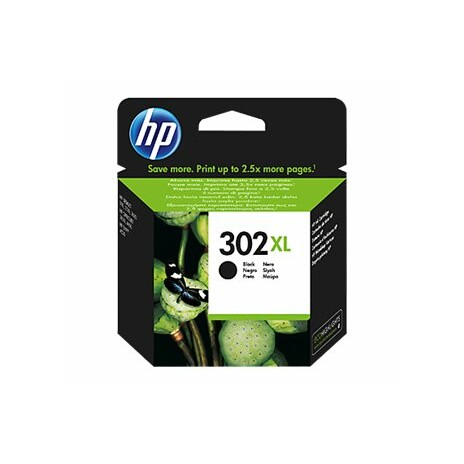 HP 302XL - 8.5 ml - Vysoká výtěžnost - černá - originál - inkoustová cartridge - pro Deskjet 21XX, 36XX; Envy 45XX; Officejet 38XX, 46XX