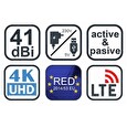 EVOLVEO Xany 2C LTE, 41dBi aktivní pokojová anténa DVB-T/T2, LTE filtr, RED certifikát
